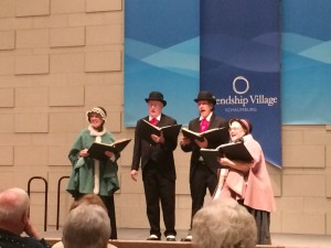 The Vagabonds sang Christmas Carols in church and in the community.